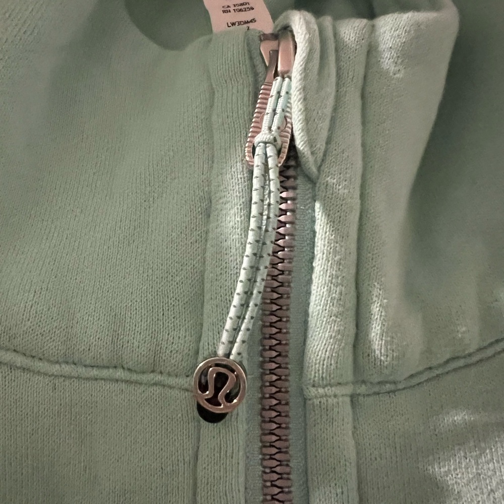 Lululemon Scuba Oversized Half-Zip Hoodie in Mint Green - Picture 4 of 6